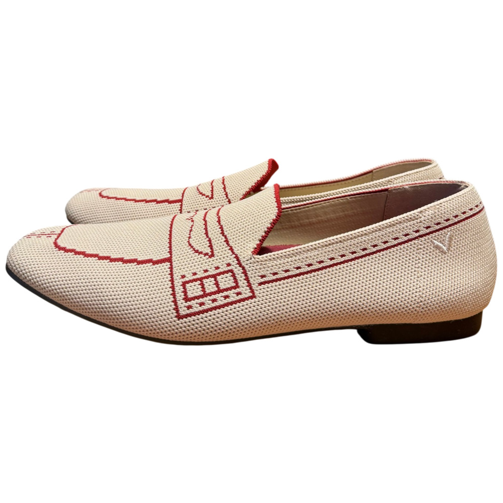 VIVAiA Sierra Women 39/US 8.5 Penny Loafers Crean Red Sustainable Comfort *READ*
